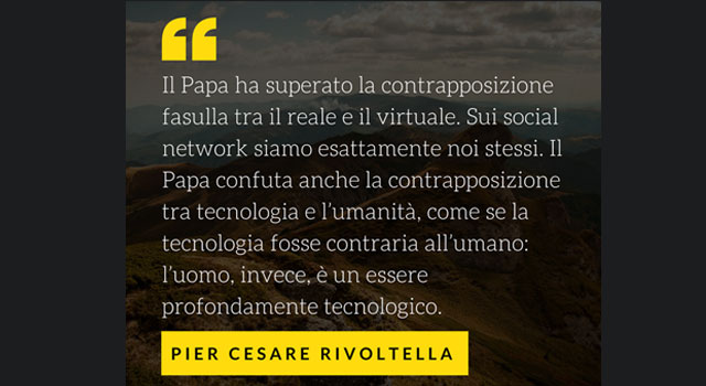 Non c’è contrapposizione fra reale e virtuale …