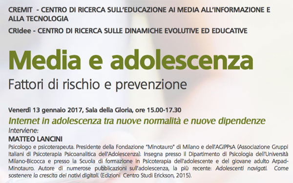 Media e adolescenza. Fattori di rischio e prevenzione