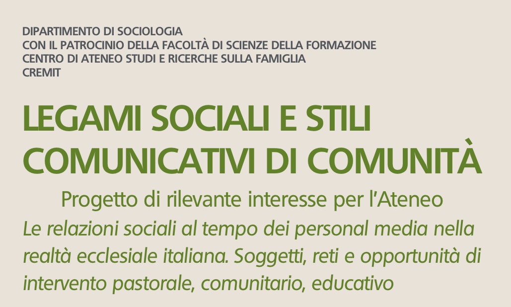 Legami sociali e stili comunicativi di comunità