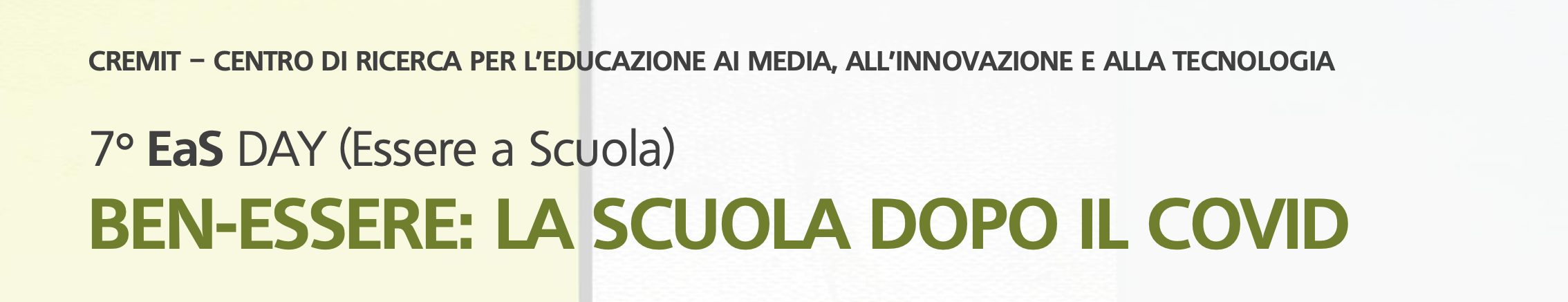 Torna l’EAS DAY: “BEN-ESSERE. La scuola dopo il Covid”, iscrizioni entro il 18/10