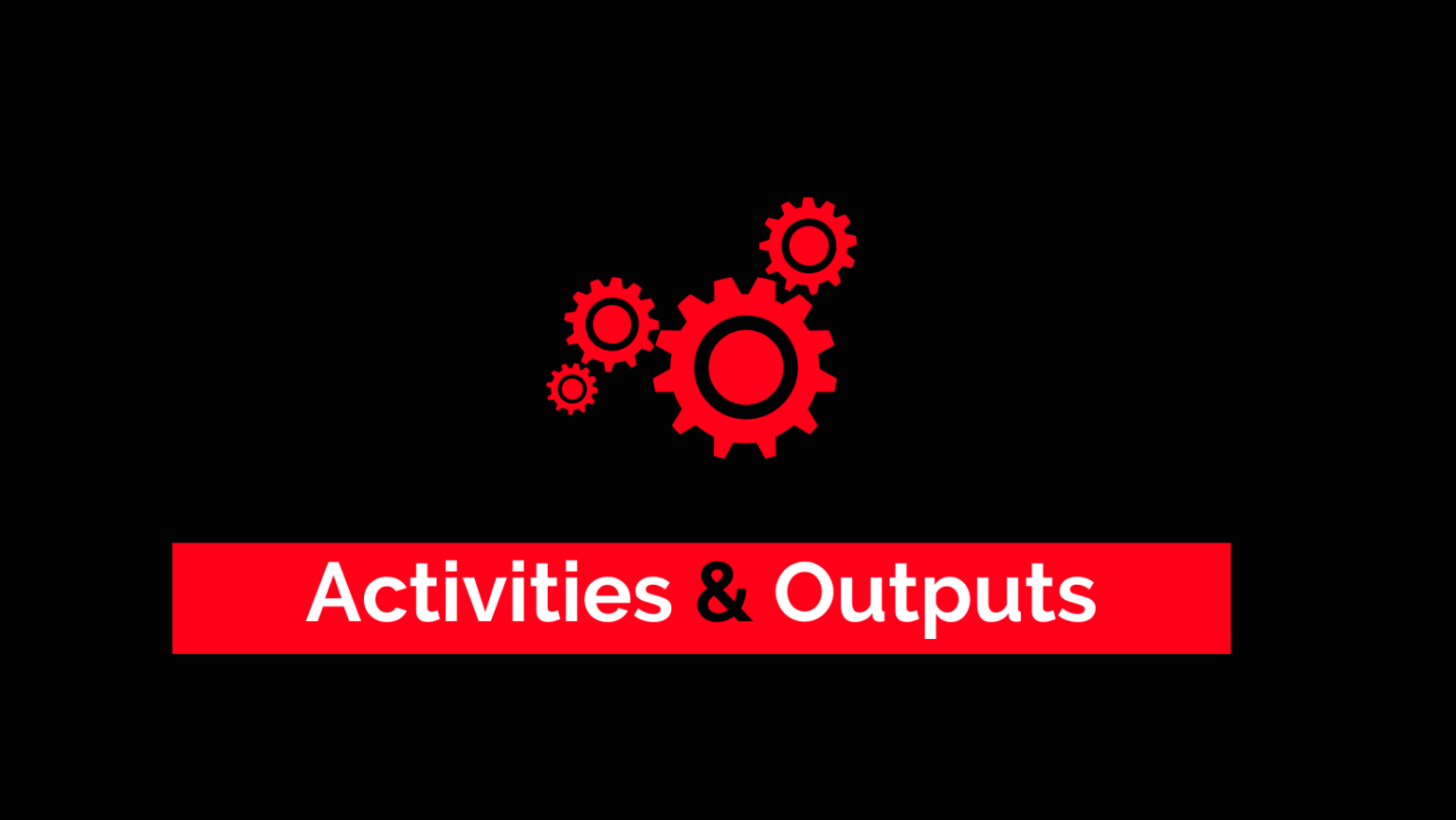 C&D – Activities & Outputs