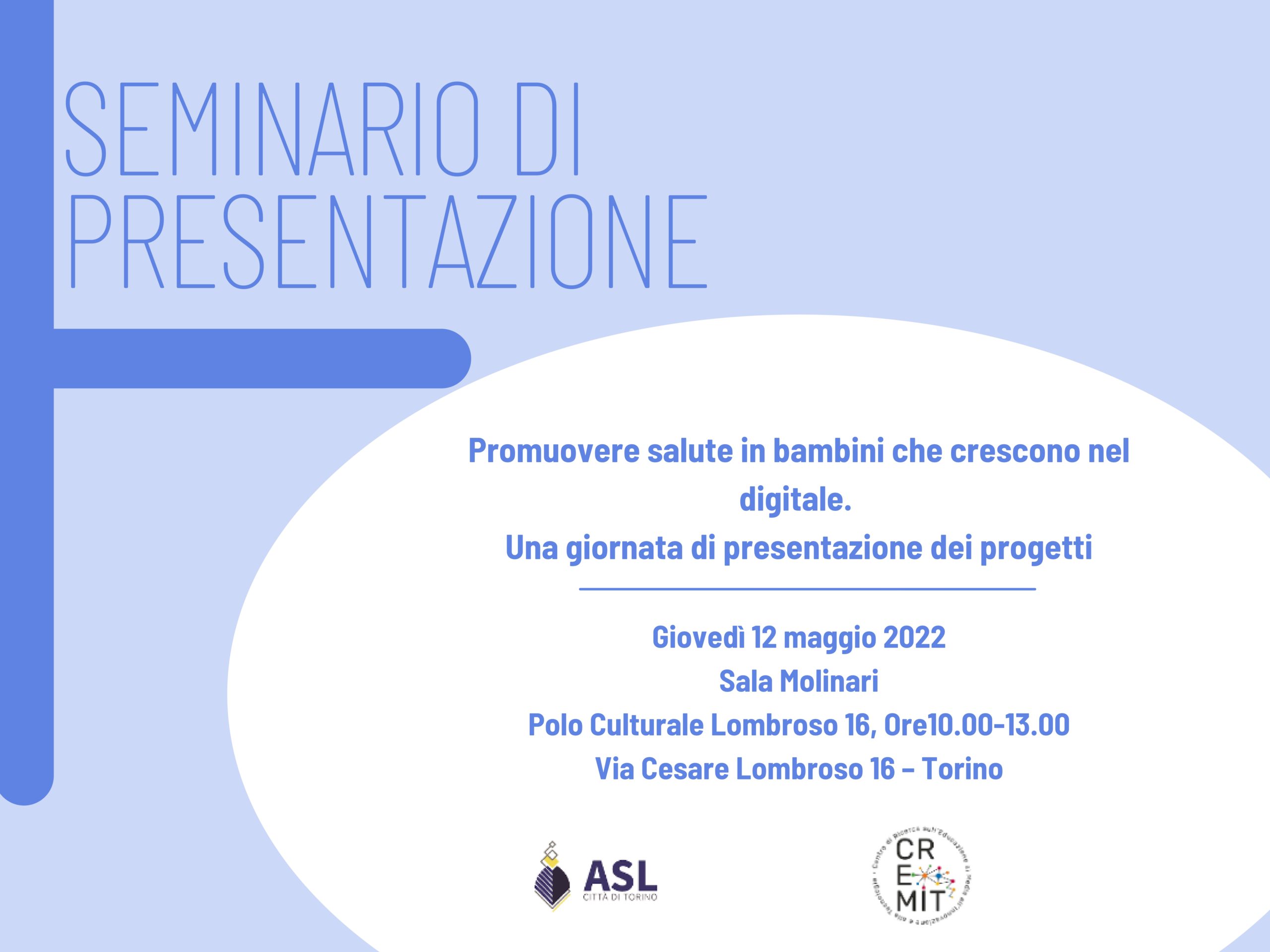 Giornata di presentazione dei progetti “Promuovere salute in bambini che crescono nel digitale”
