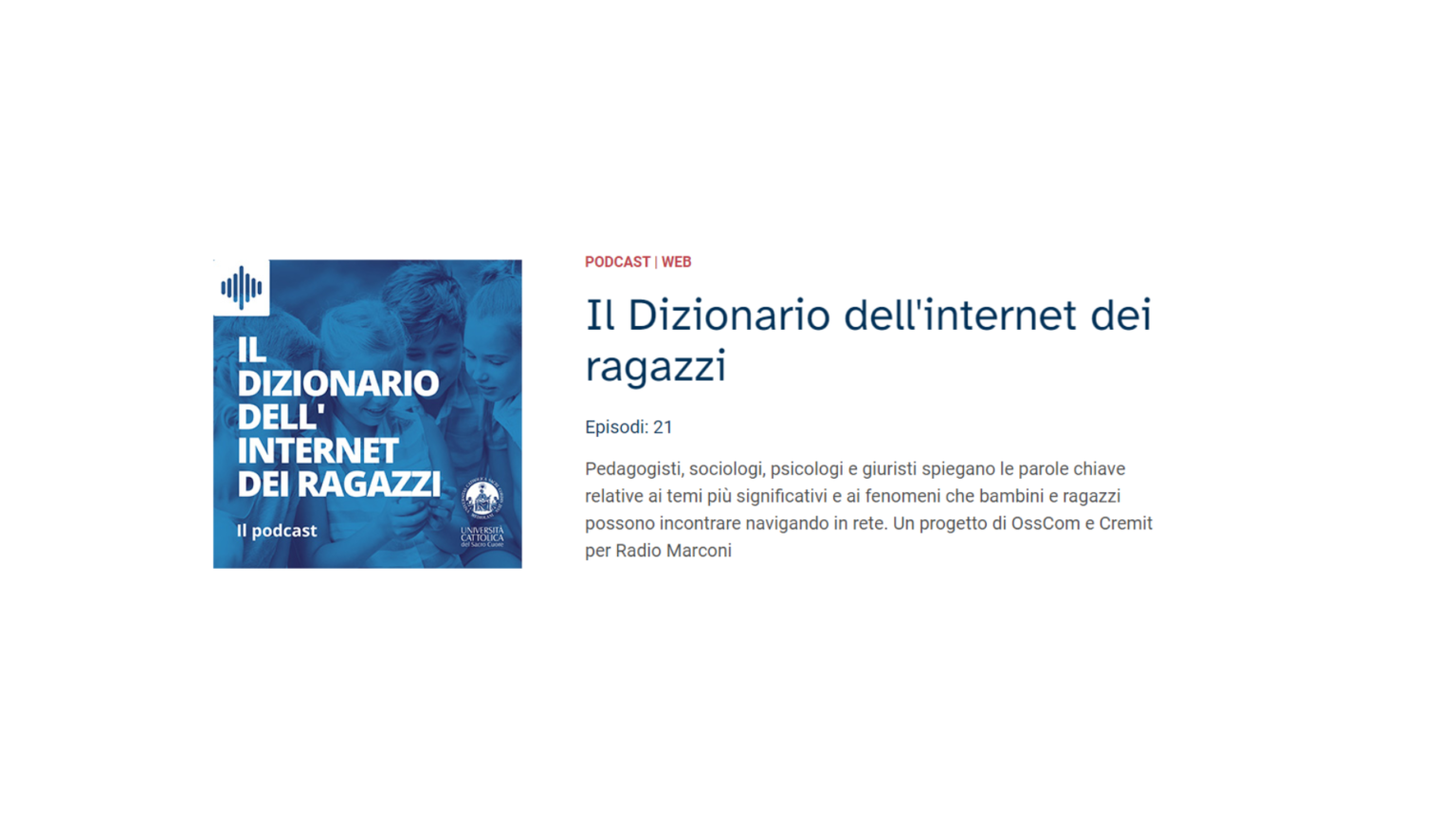 [Podcast] Il Dizionario dell’internet dei ragazzi