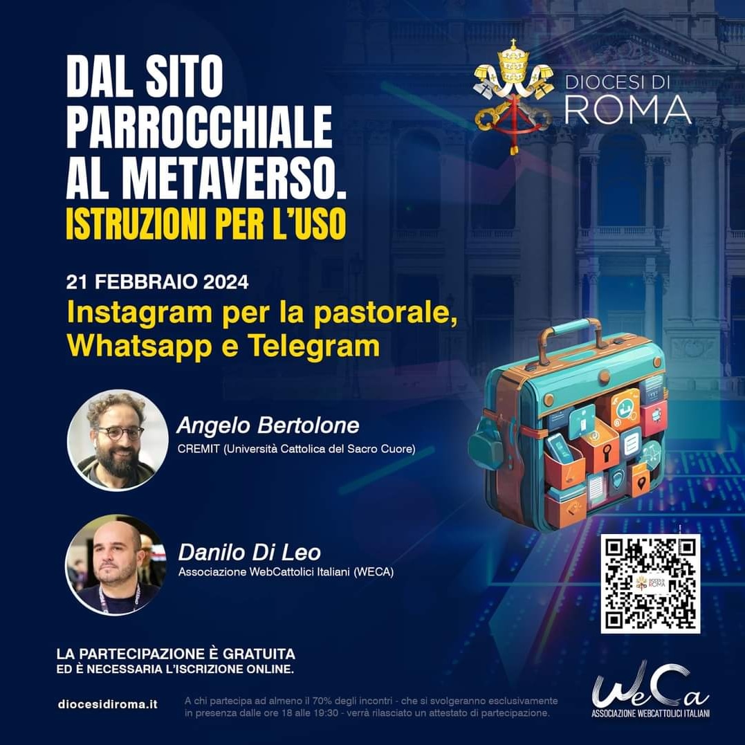 Instagram, Whatsapp e Telegram per la pastorale giovanile